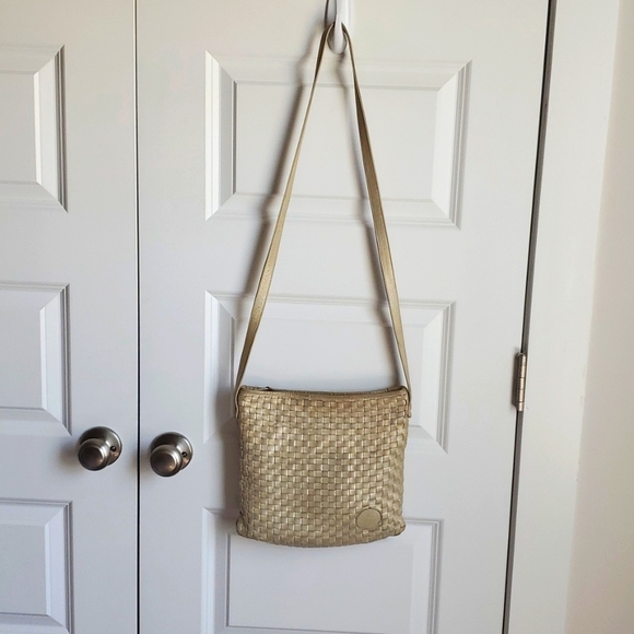 Carlos Falchi Metallic Woven Crossbody - Picture 2 of 8